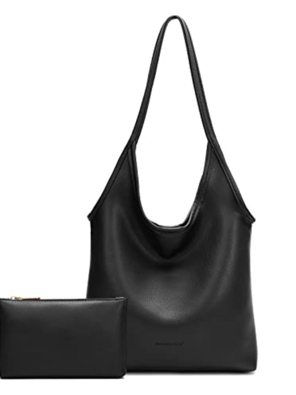 Soft Faux Leather Slouchy Hobo Shoulder Bag Vegan Purse Top Handle
